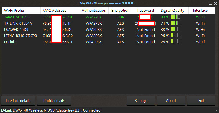 My wifi manager